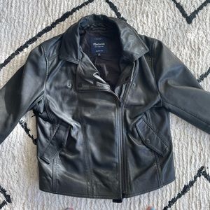 Madewell Black Leather Jacket Size M
